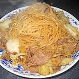 ちょっとリッチなすき焼きソバ！